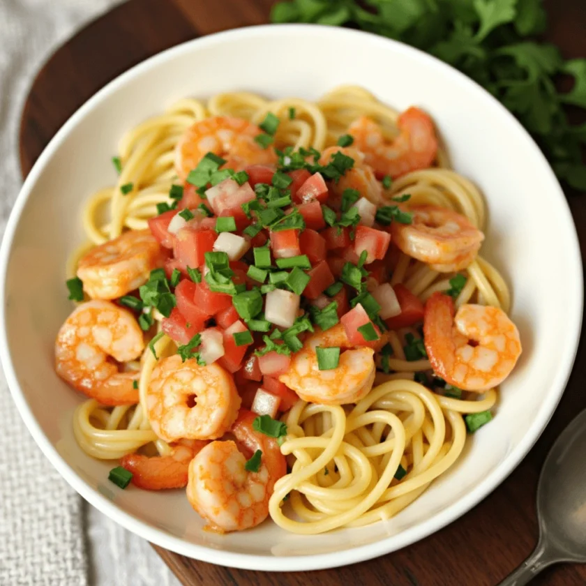 Creamy Shrimp and Pasta Recipes with Pico de Gallo